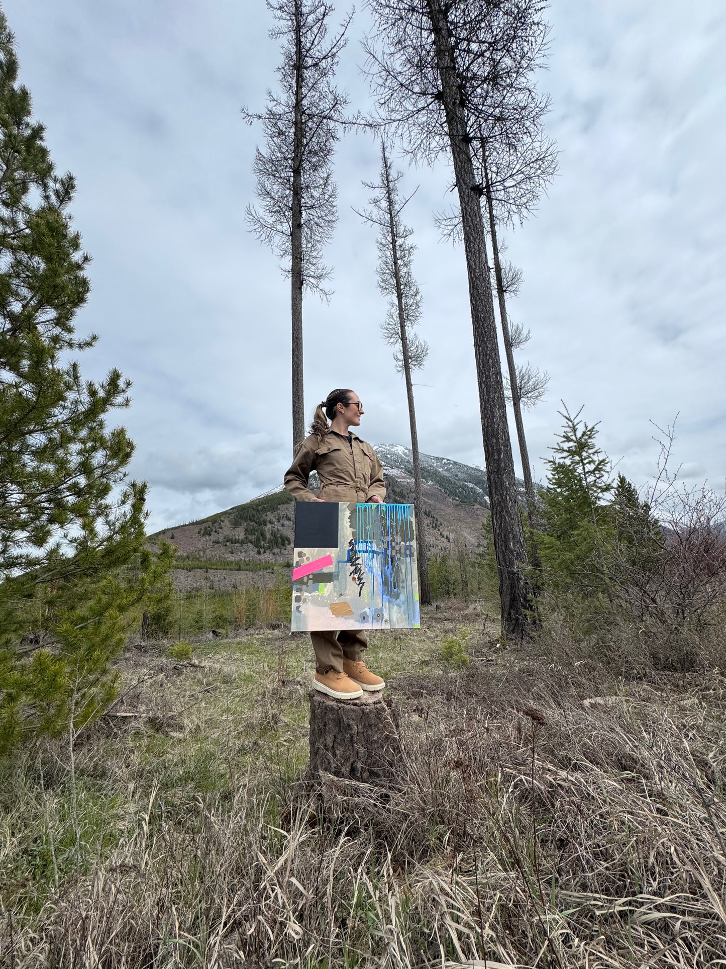 'Glacier Love Notes' 24 x 24