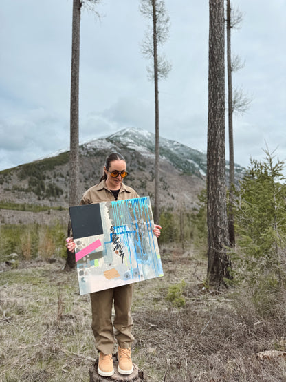 'Glacier Love Notes' 24 x 24